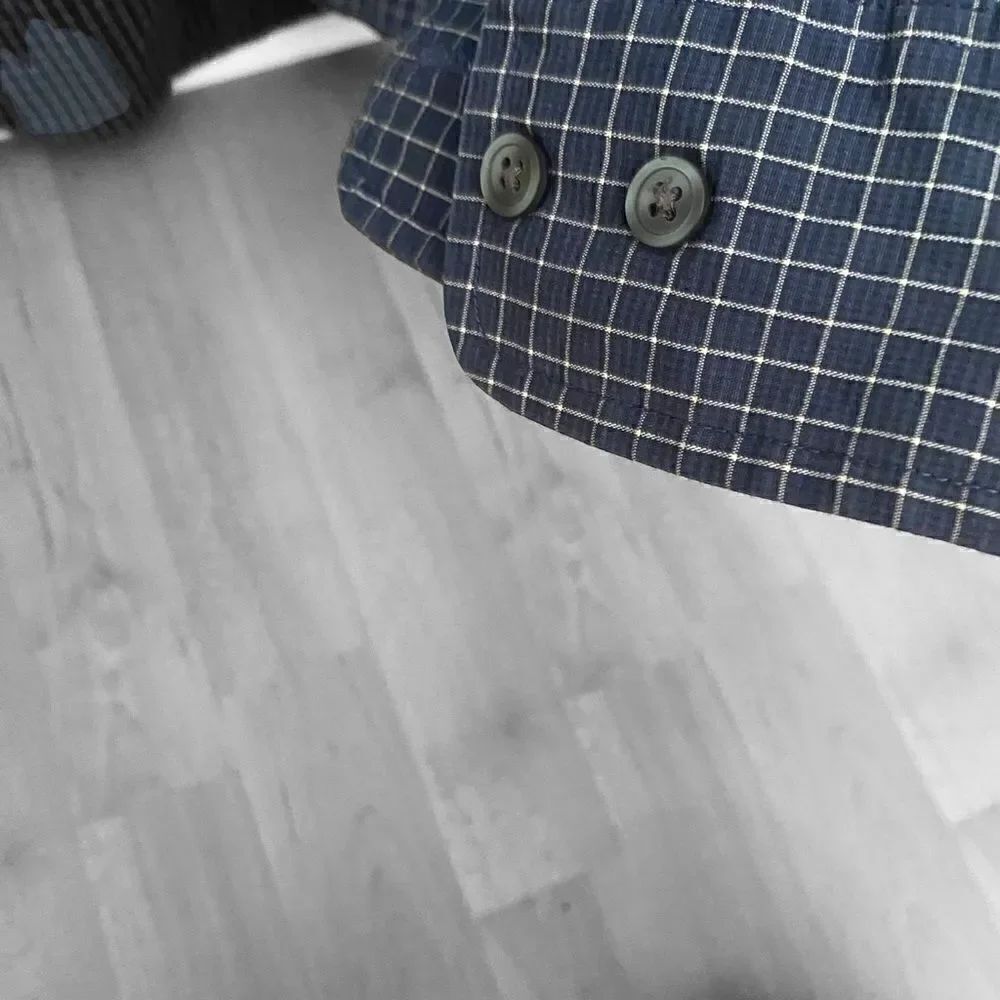 Men’s Structure Blue Check Button Down Shirt Size Medium - Picture 4 of 4